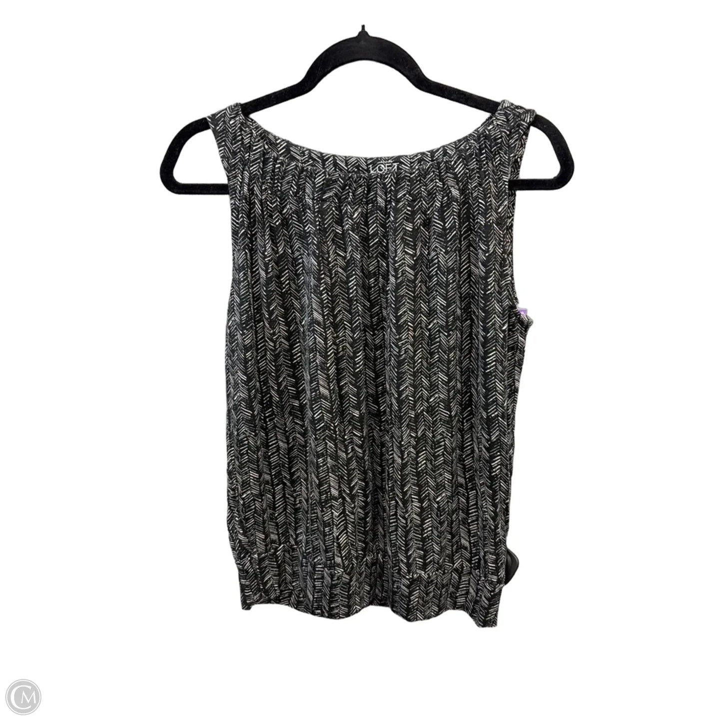 Top Sleeveless By Loft In Black, Size: S