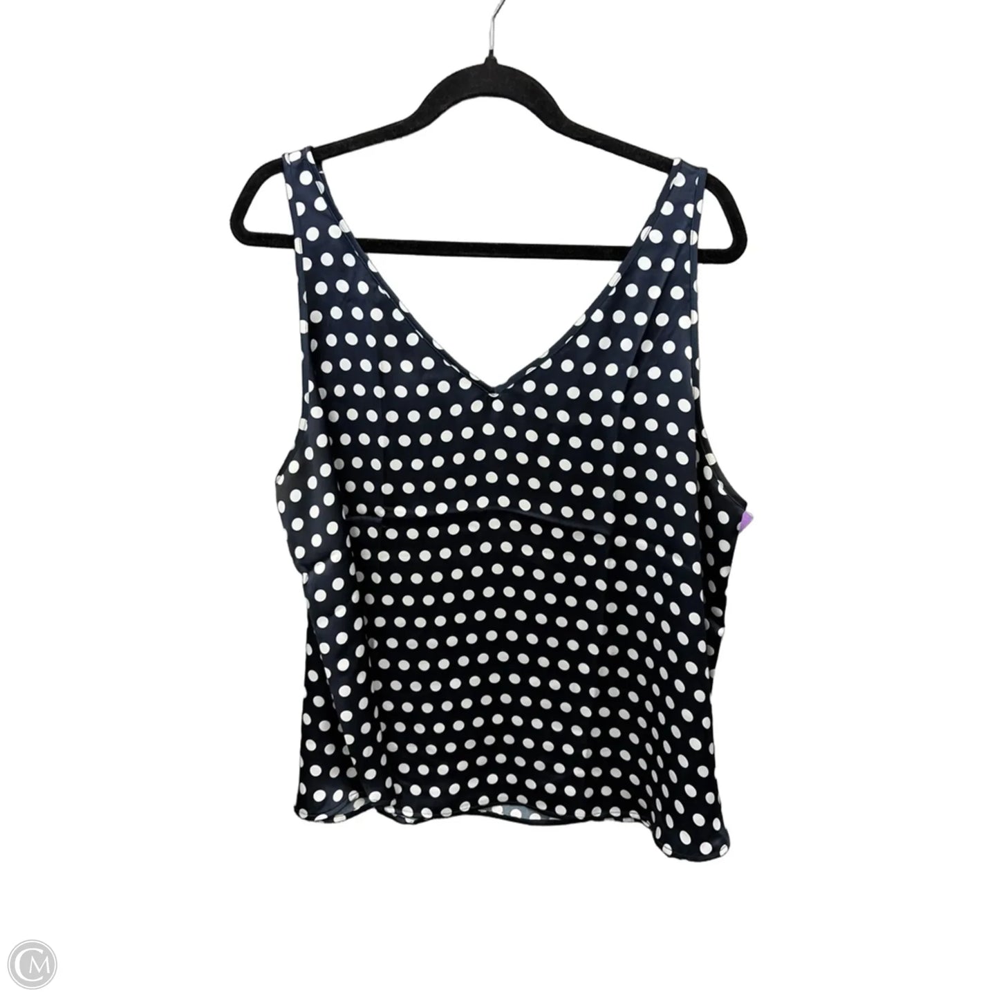 Top Sleeveless By Loft In Polkadot Pattern, Size: Xl