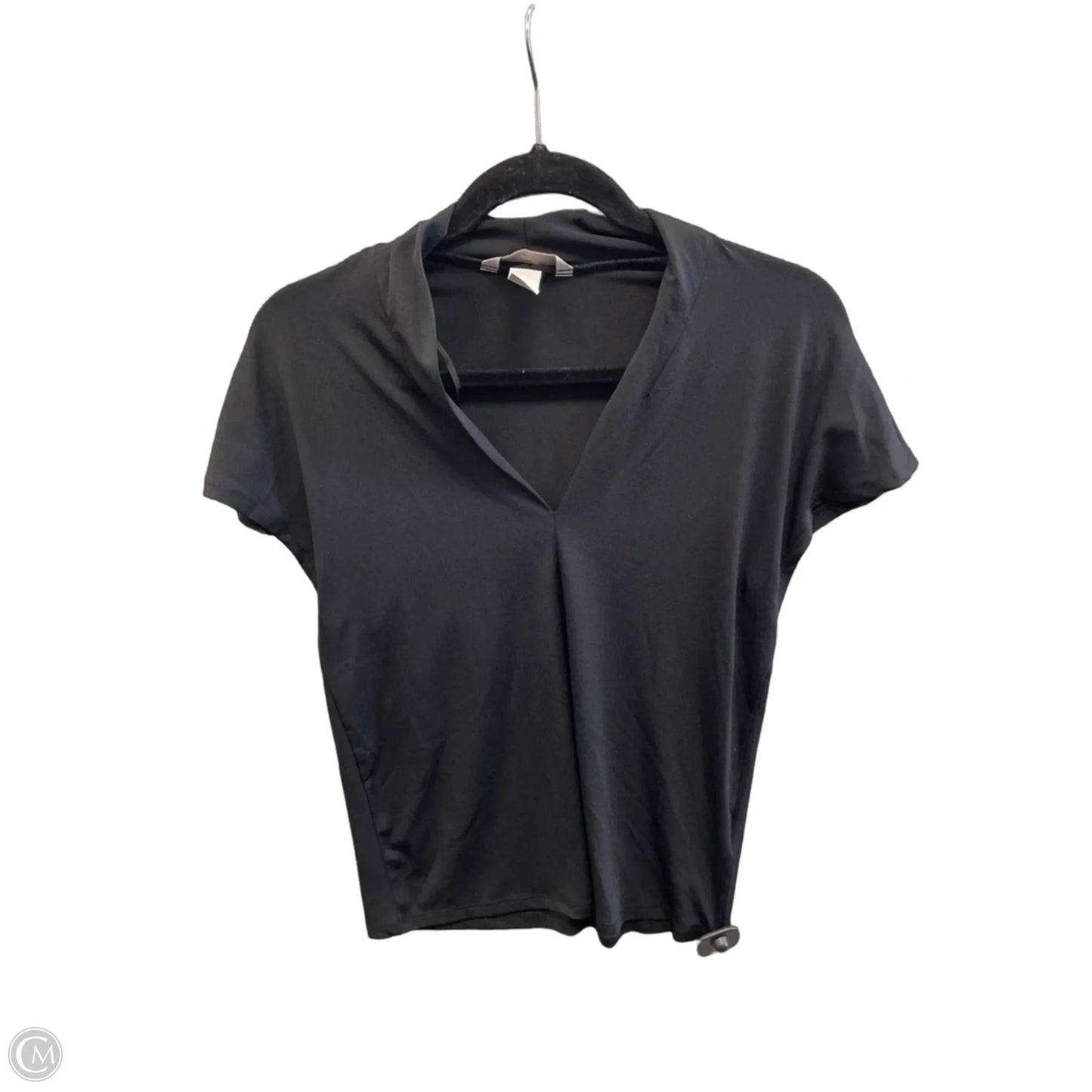 Top Short Sleeve By H&m In Black, Size: Xs