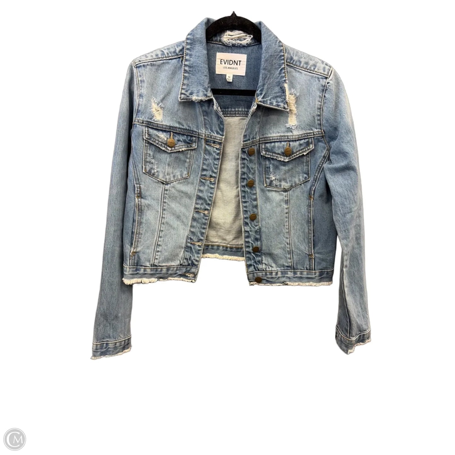 Jacket Denim By Clothes Mentor In Blue Denim, Size: M