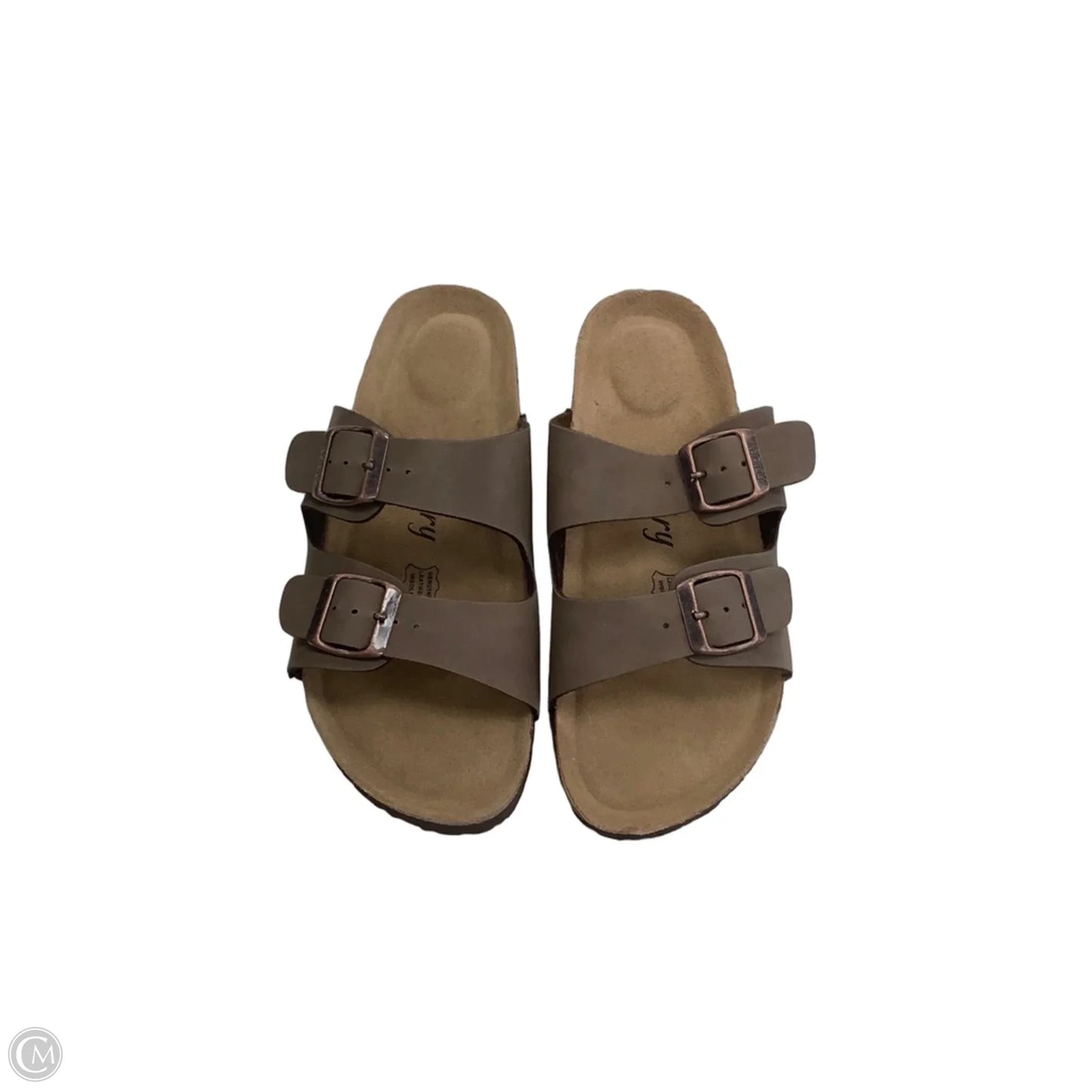 Sandals Flats By Clothes Mentor In Brown, Size: 8.5