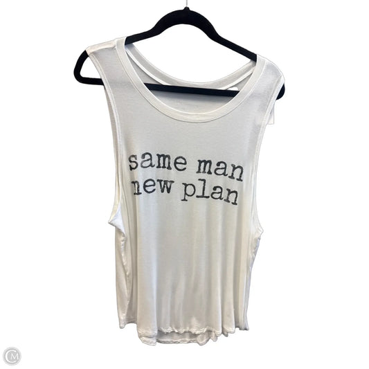 Top Sleeveless By Grayson Threads In White, Size: 1x