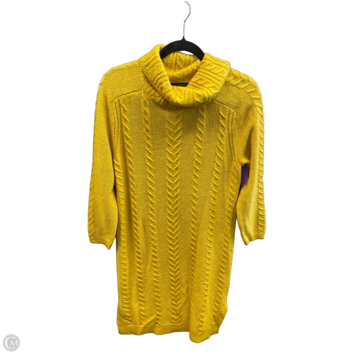 Dress Sweater By Ann Taylor In Yellow, Size: M