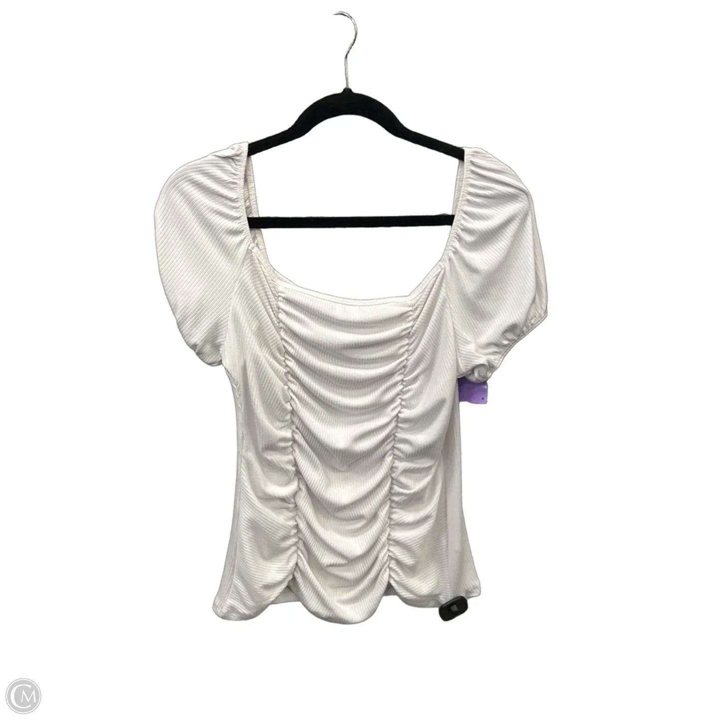 Top Short Sleeve By Clothes Mentor In White, Size: Xl