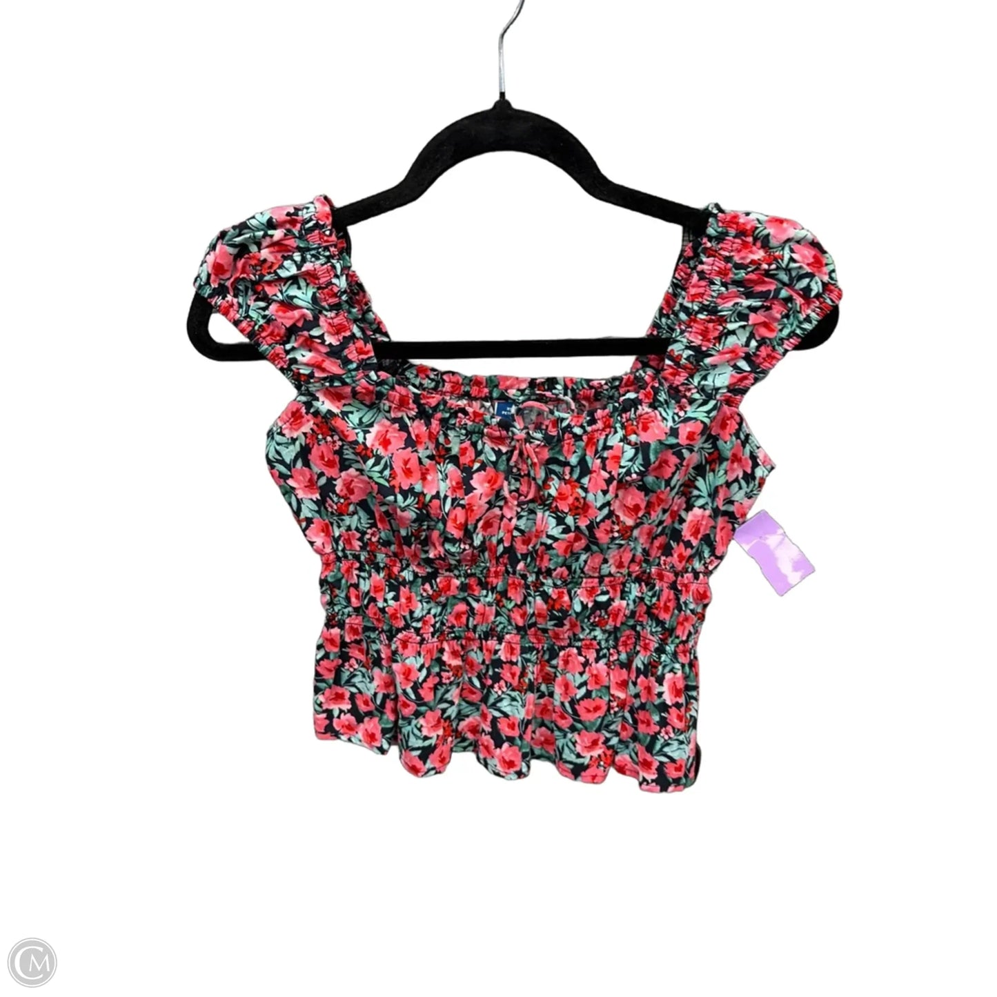 Top Short Sleeve By Old Navy In Floral Print, Size: Xsp