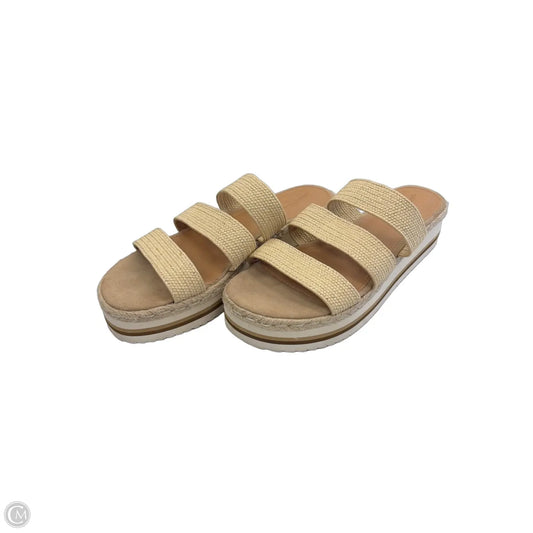 Sandals Heels Wedge By Universal Thread In Tan, Size: 7.5