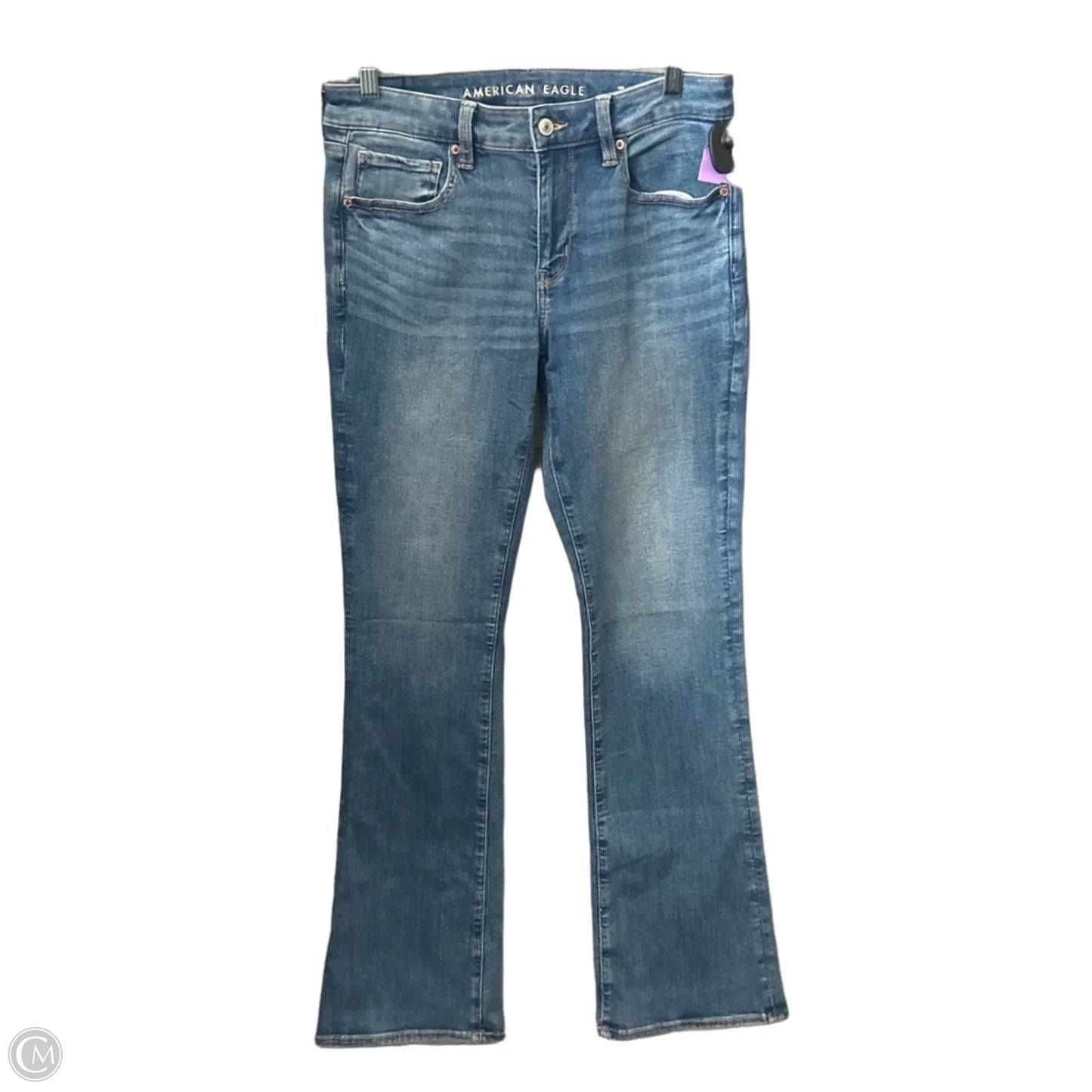 Jeans Boot Cut By American Eagle In Blue Denim, Size: 10