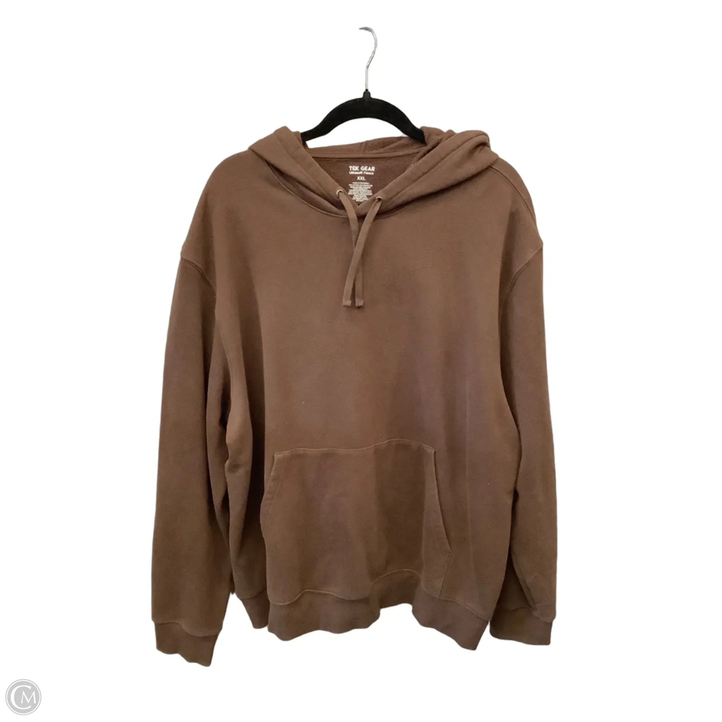 Athletic Top Long Sleeve Hoodie By Tek Gear In Brown, Size: Xxl