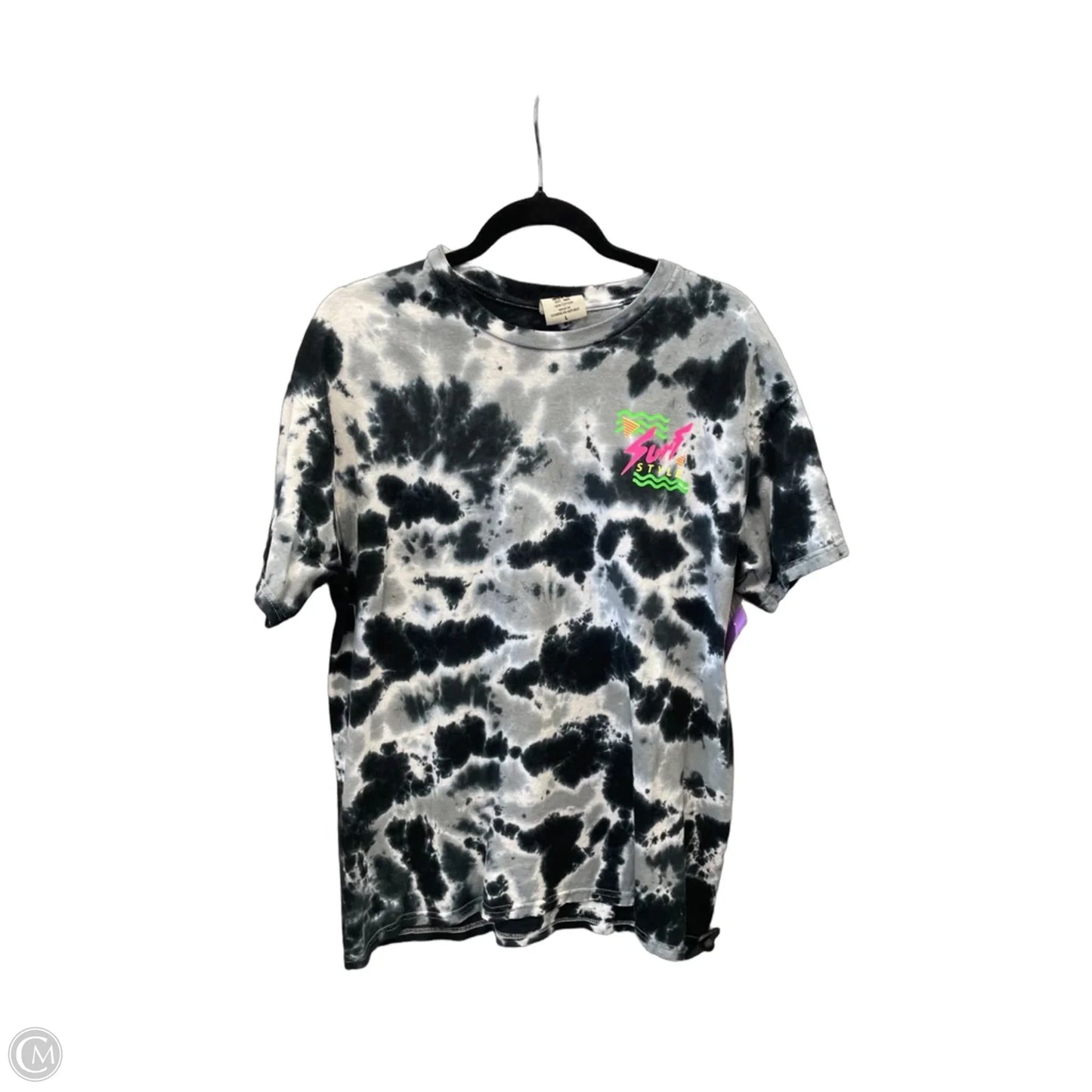 Top Short Sleeve By Cmc In Tie Dye Print, Size: L