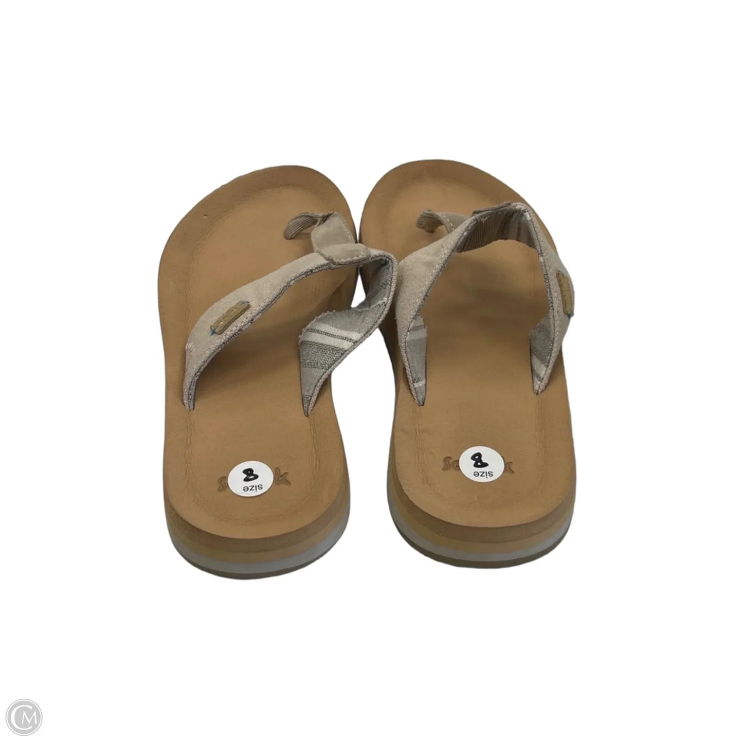 Sandals Flip Flops By Sanuk In Tan, Size: 8