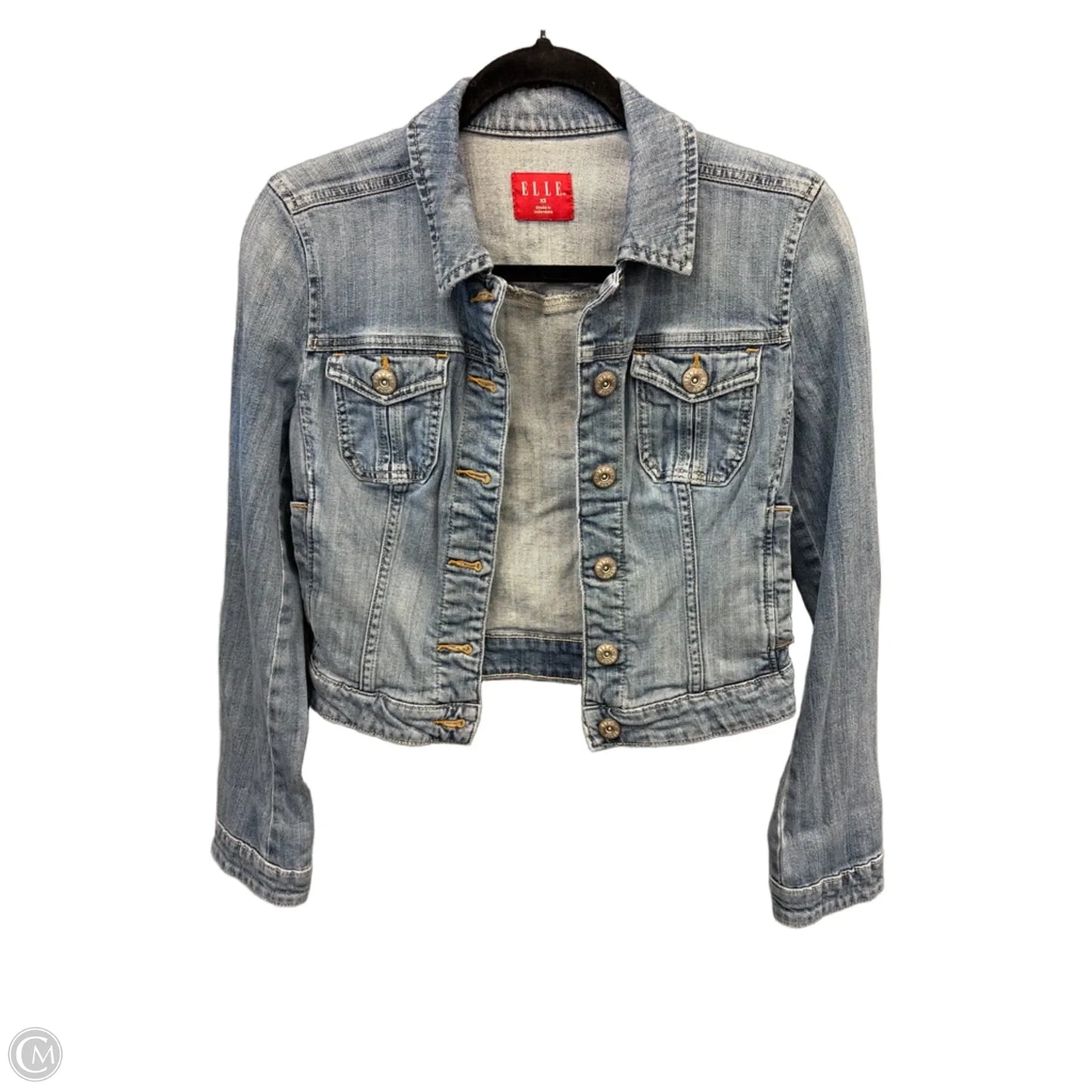 Jacket Denim By Elle In Blue Denim, Size: Xs