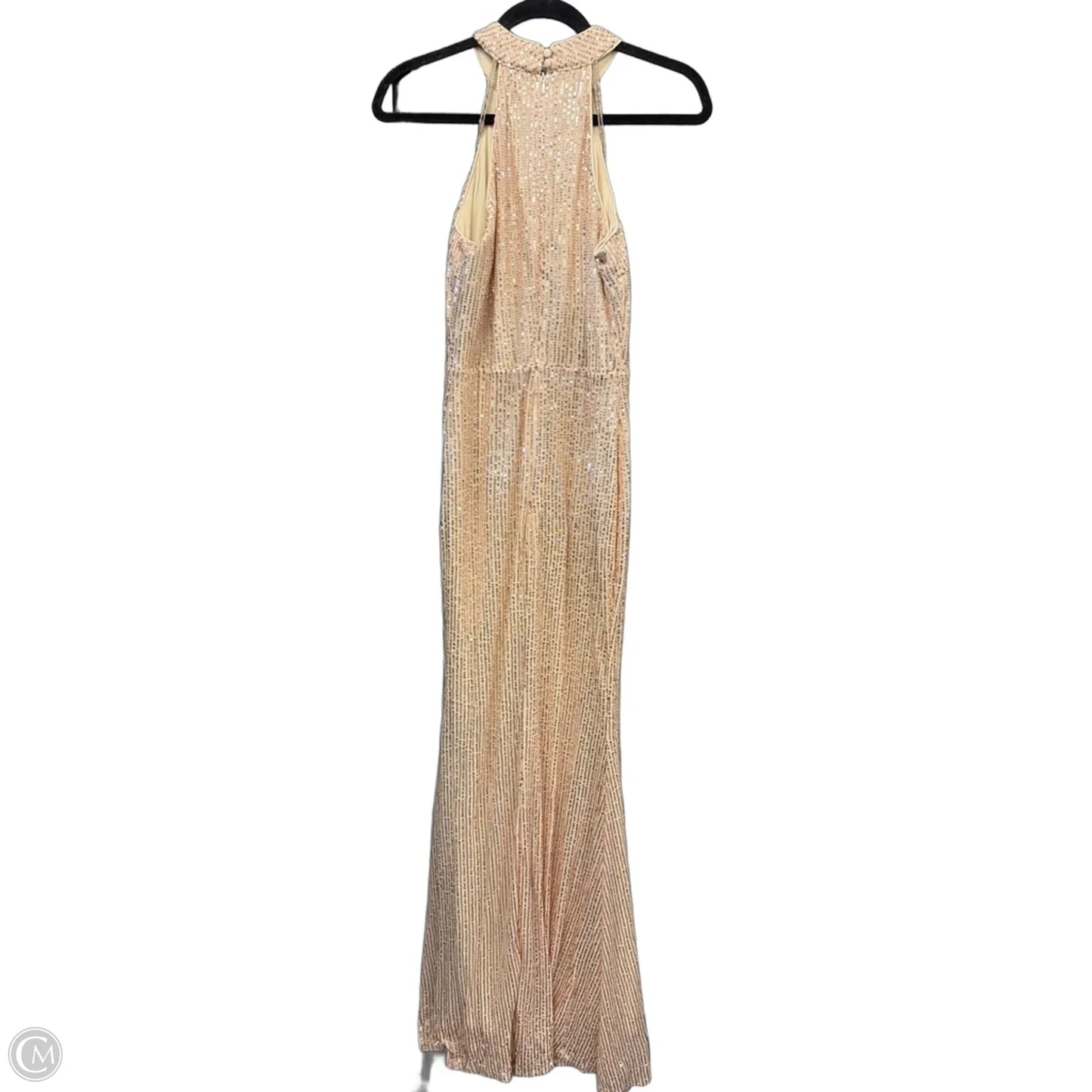 Dress Party Long By Clothes Mentor In Gold, Size: S
