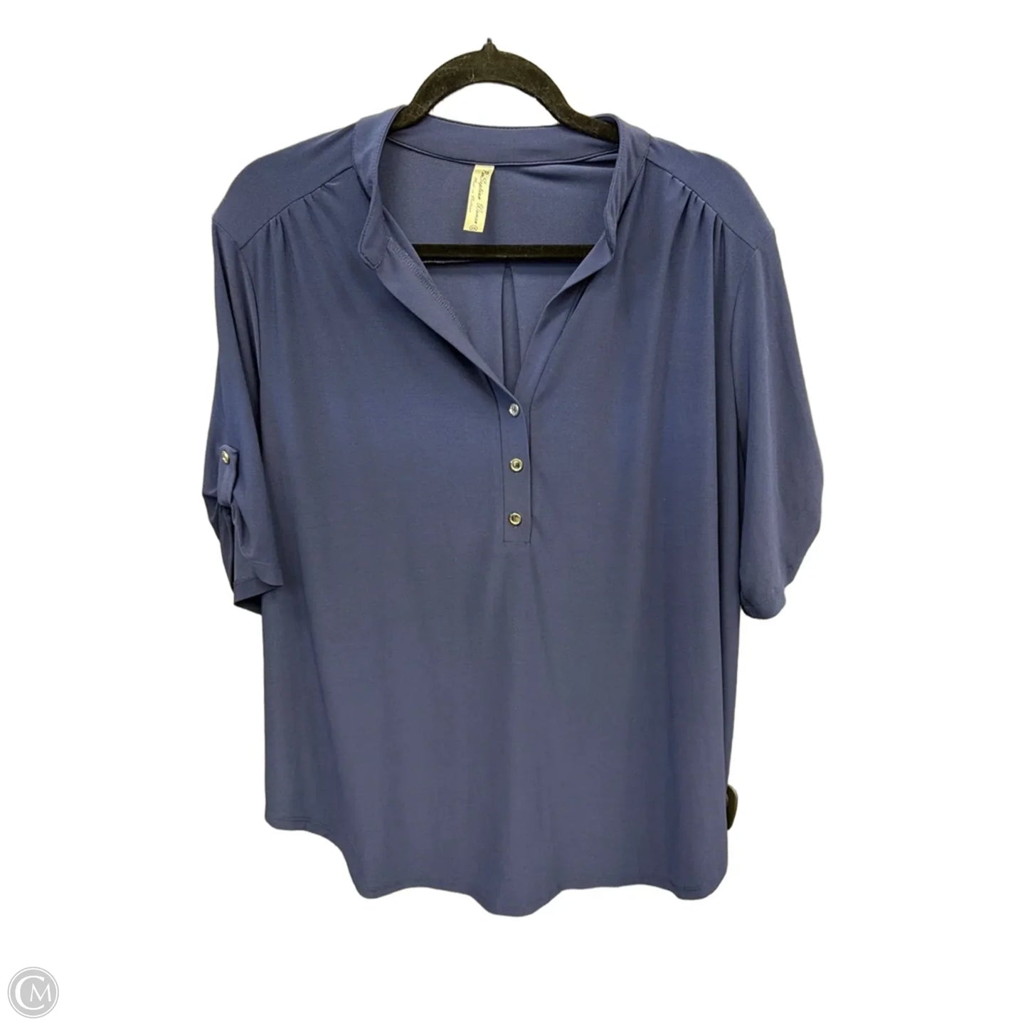 Top Short Sleeve By Clothes Mentor In Navy, Size: 2x