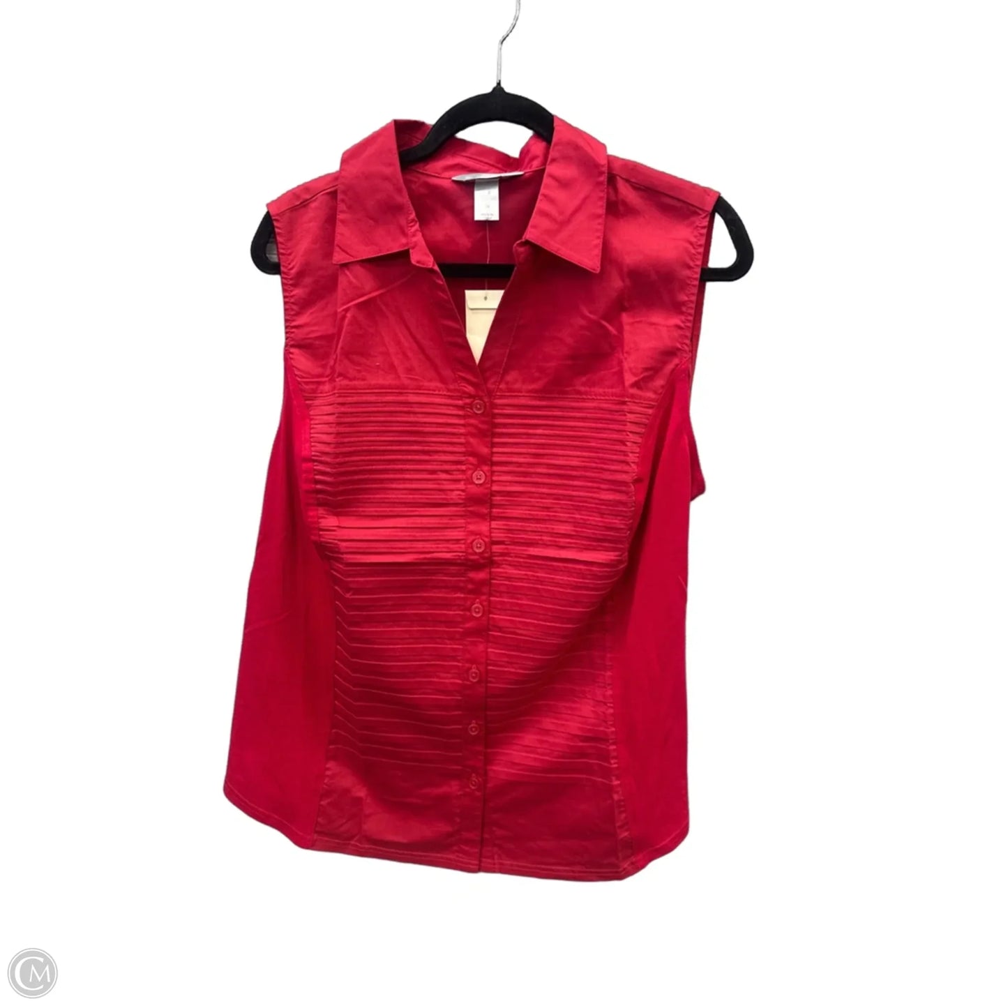 Top Sleeveless By Cj Banks In Red, Size: 1x