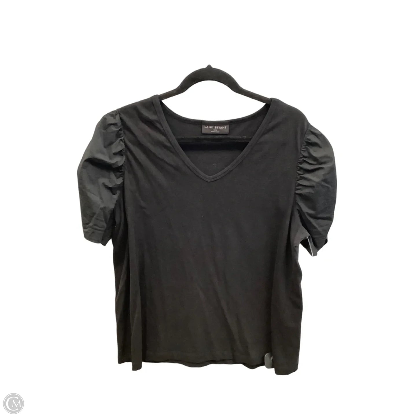 Top Short Sleeve By Lane Bryant In Black, Size: Xl
