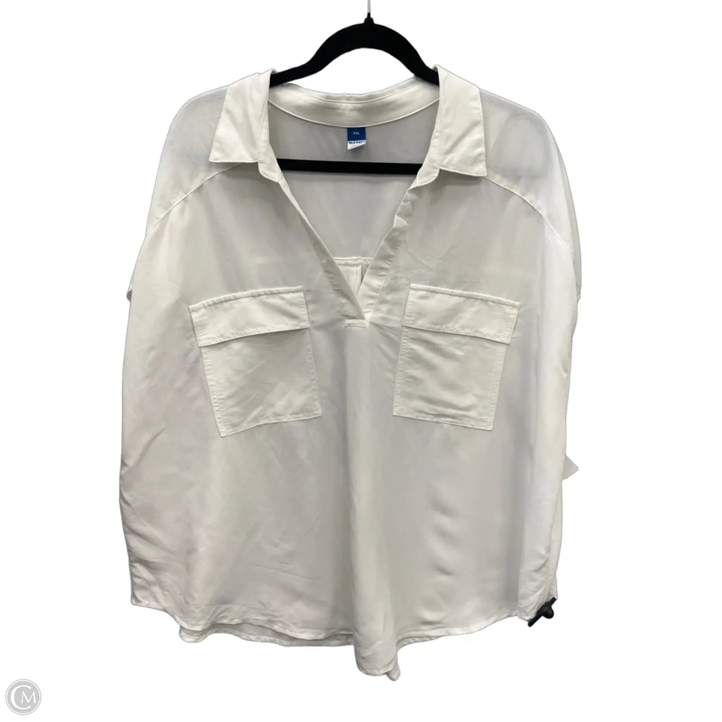 Top Short Sleeve By Old Navy In White, Size: Xxl