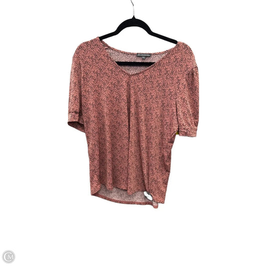 Top Short Sleeve By Adrianna Papell In Pink, Size: L