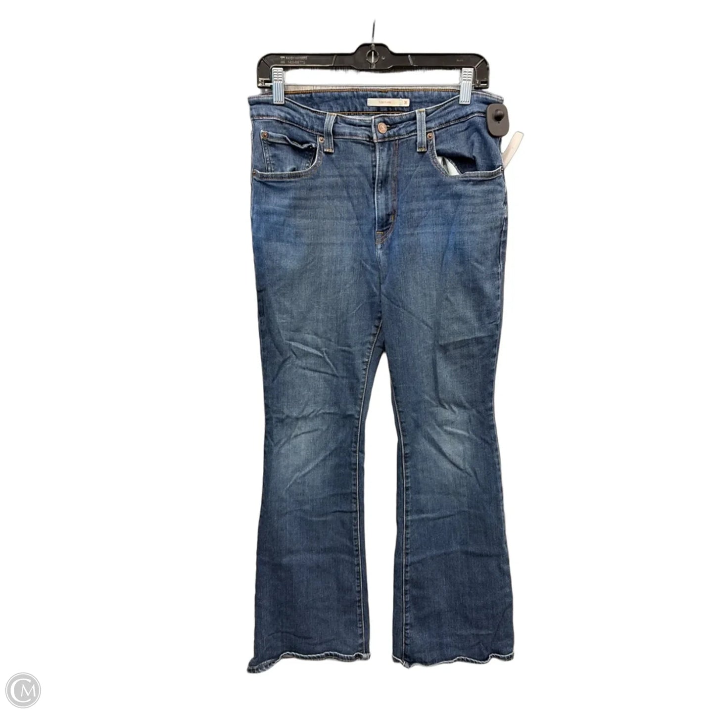 Jeans Flared By Levis In Blue Denim, Size: 12
