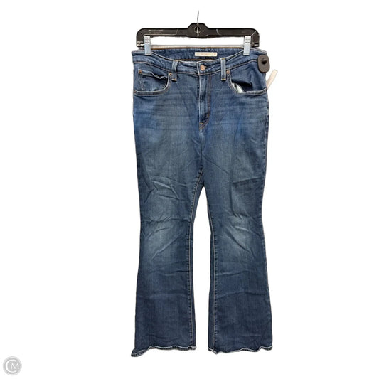 Jeans Flared By Levis In Blue Denim, Size: 12