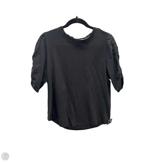Top Short Sleeve By Time And Tru In Black, Size: L
