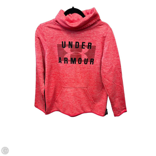 Athletic Top Long Sleeve Crewneck By Under Armour In Pink, Size: M