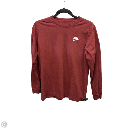 Top Long Sleeve By Nike Apparel In Maroon, Size: Xl