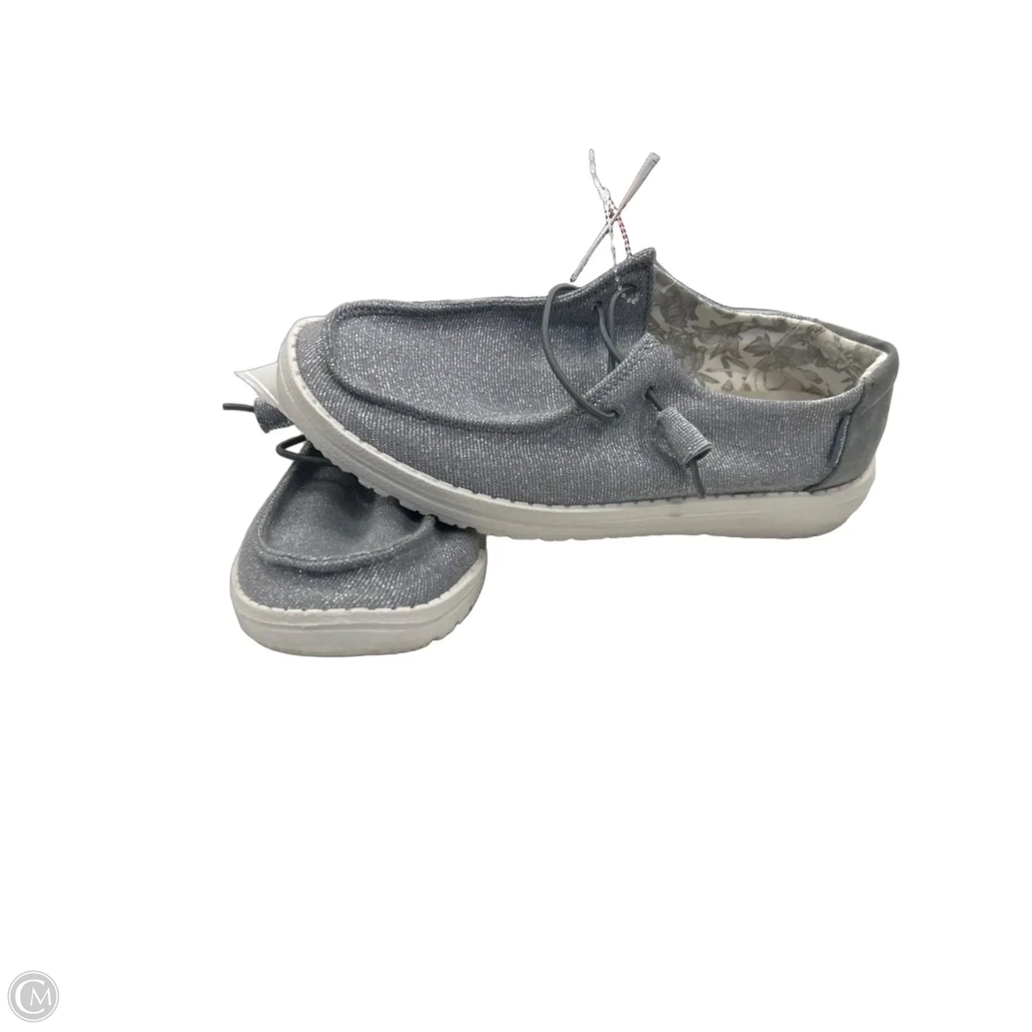 Shoes Flats By Hey Dude In Grey, Size: 7