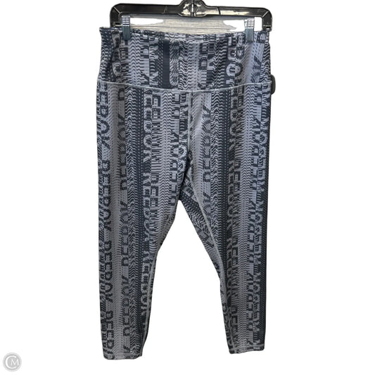 Athletic Leggings By Reebok In Grey, Size: L