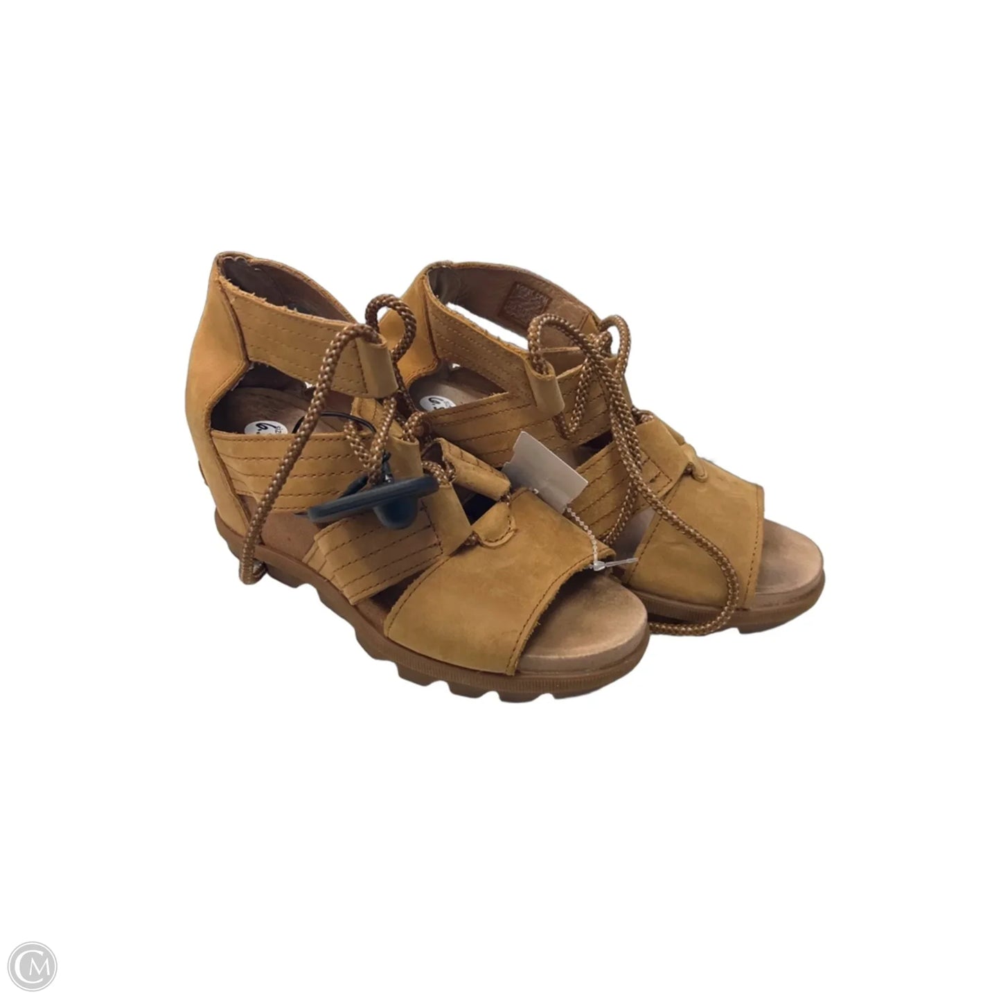 Sandals Heels Wedge By Sorel In Brown, Size: 6.5