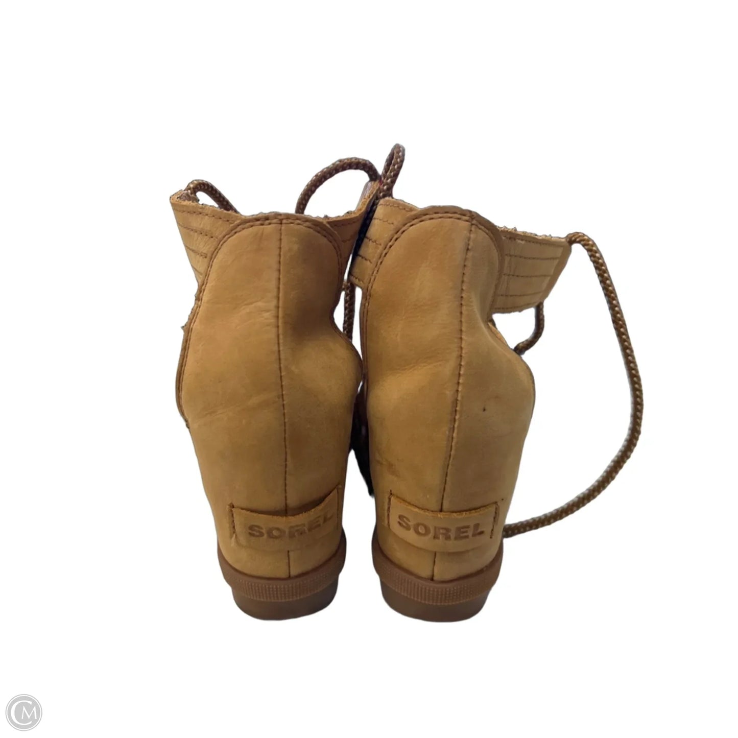 Sandals Heels Wedge By Sorel In Brown, Size: 6.5