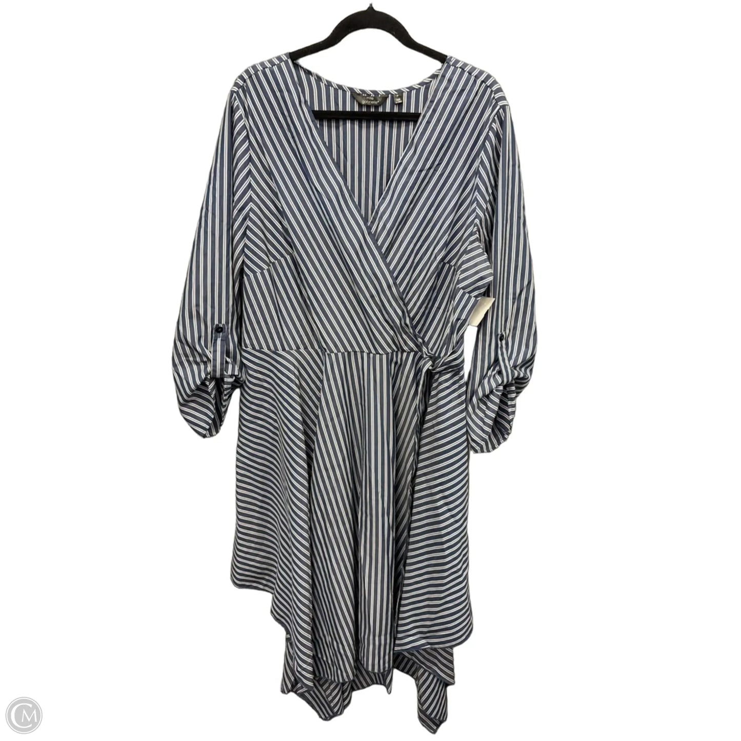 Dress Casual Midi By Mlle Gabrielle In Striped Pattern, Size: 2x