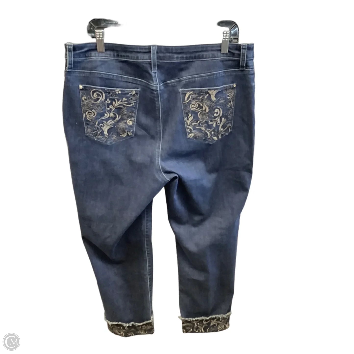 Jeans Straight By Chicos In Blue Denim, Size: 14
