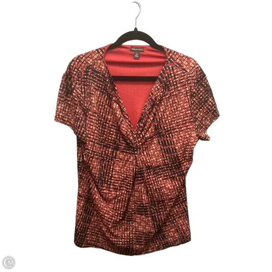 Blouse Short Sleeve By Dana Buchman In Red, Size: Xl