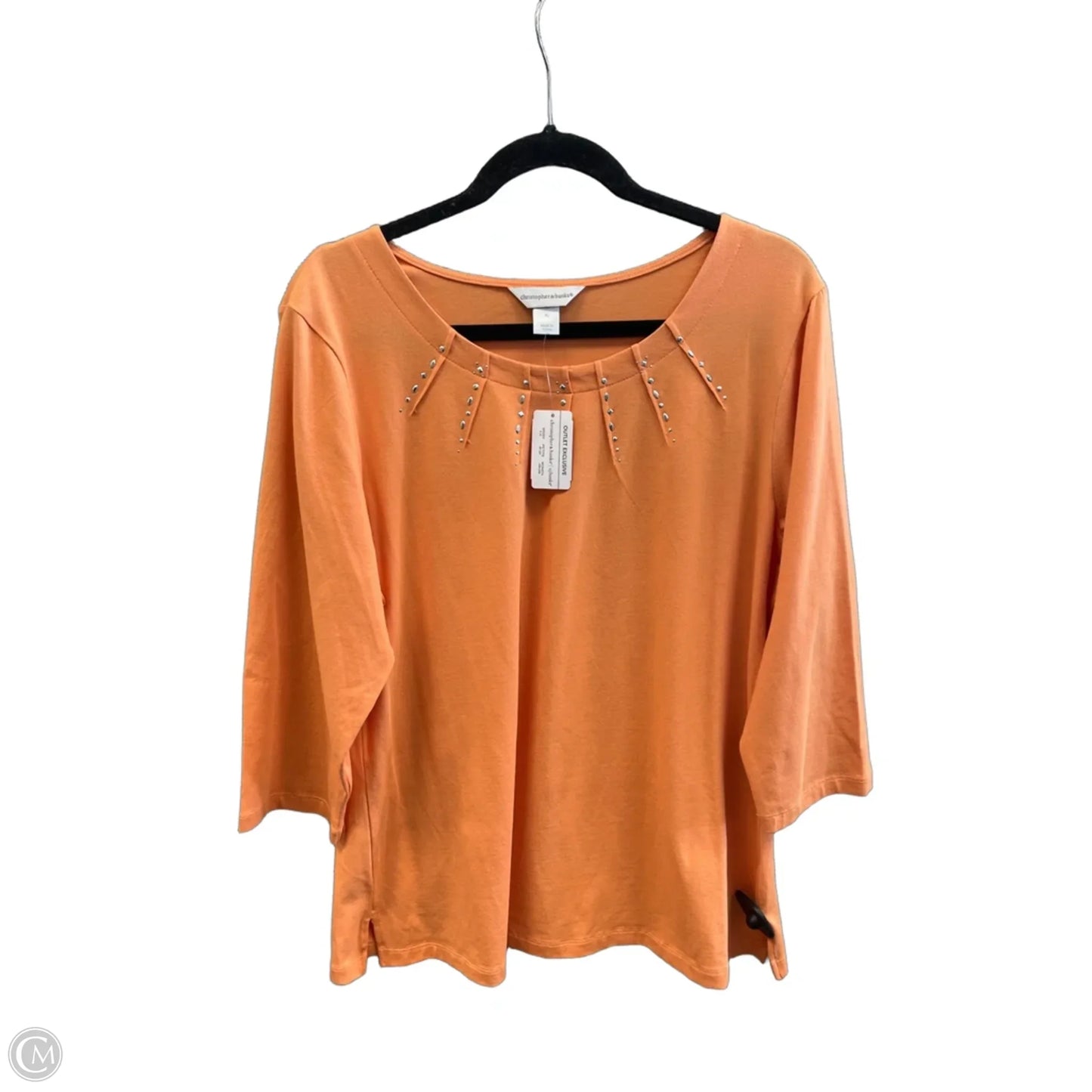 Top 3/4 Sleeve By Christopher And Banks In Orange, Size: Xl