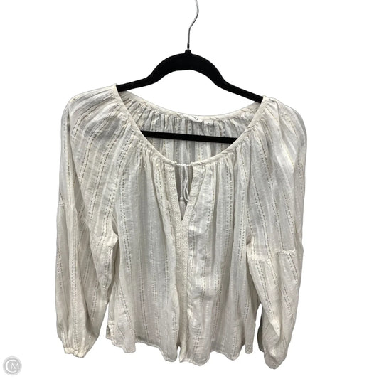Top Long Sleeve By Gap In White, Size: Xl