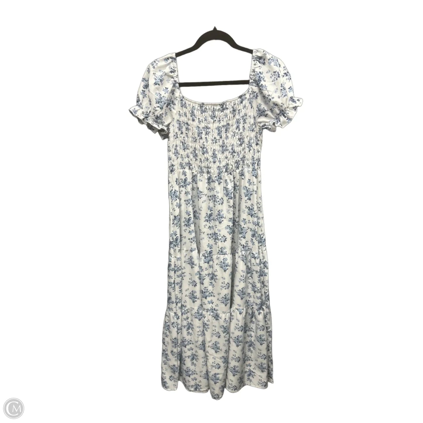 Dress Casual Maxi By Shein In Blue & White, Size: L