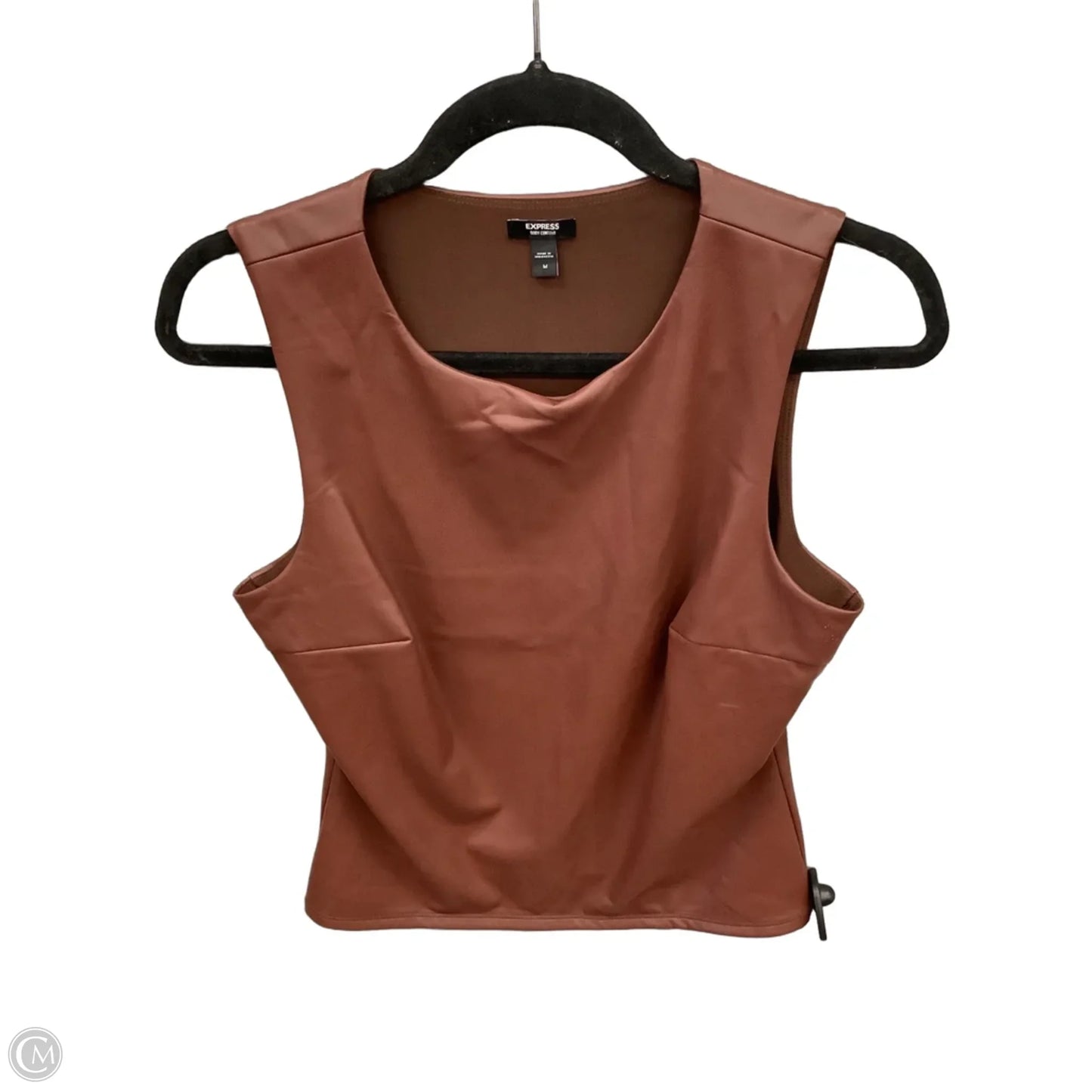 Top Sleeveless By Express In Brown, Size: M