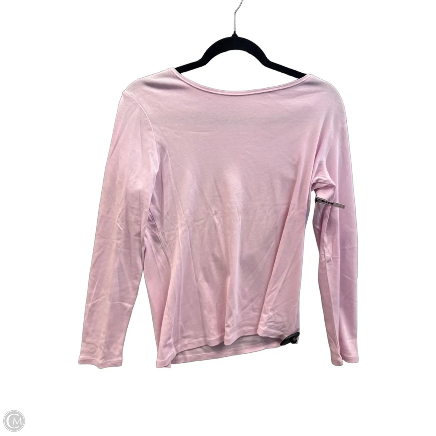 Top Long Sleeve Basic By Talbots In Pink, Size: M