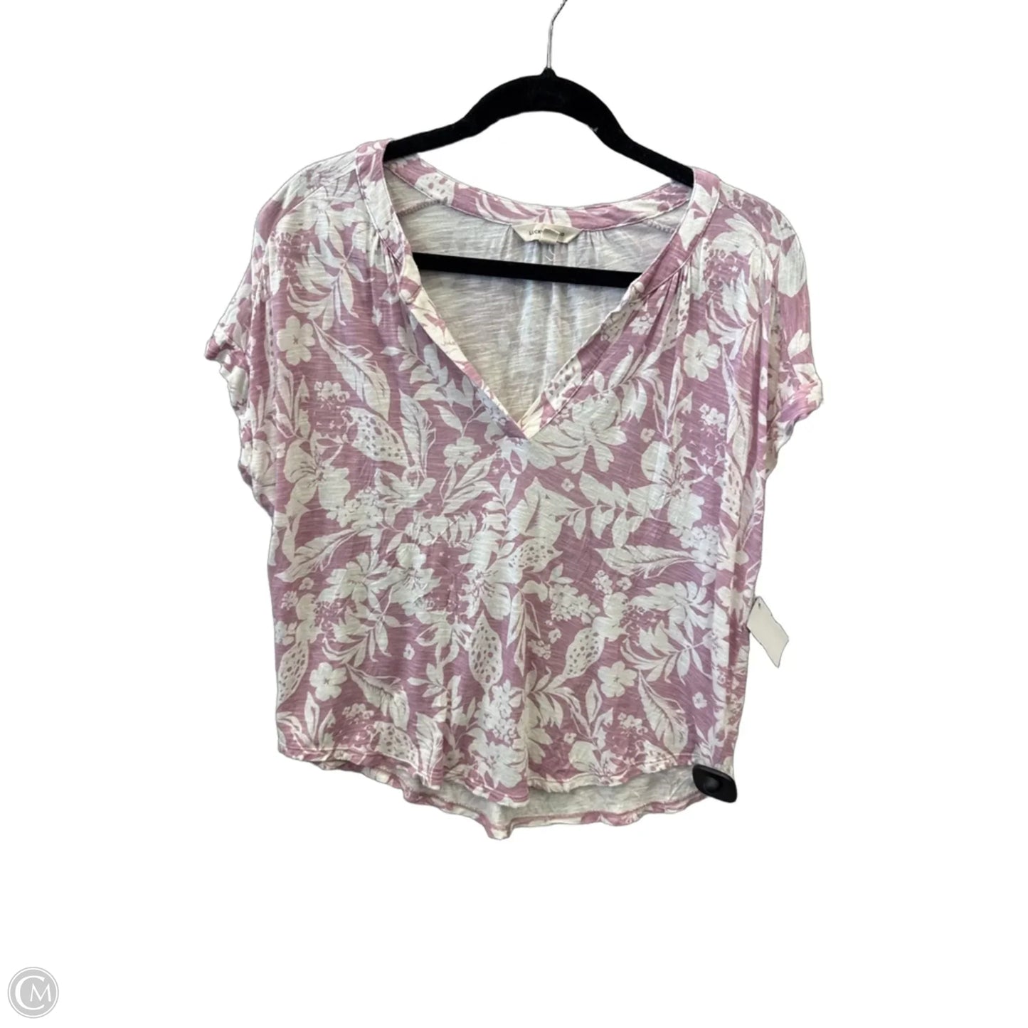 Top Short Sleeve By Lucky Brand In Pink, Size: S