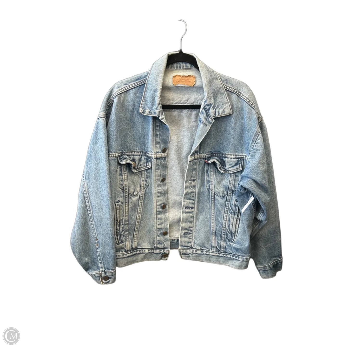 Jacket Denim By Levis In Blue Denim, Size: L