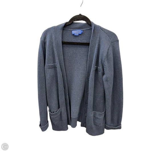 Sweater Cardigan By Pendleton In Navy, Size: L