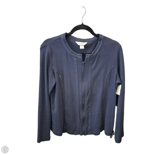 Jacket Shirt By Christopher And Banks In Navy, Size: M