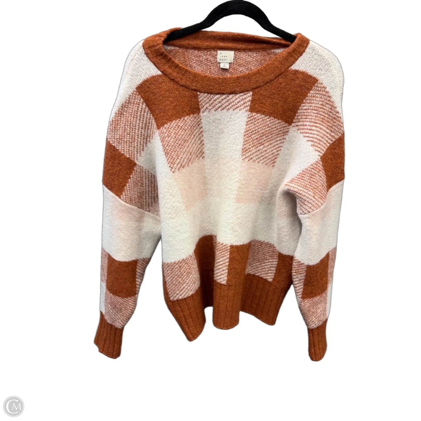 Sweater By A New Day In Plaid Pattern, Size: L