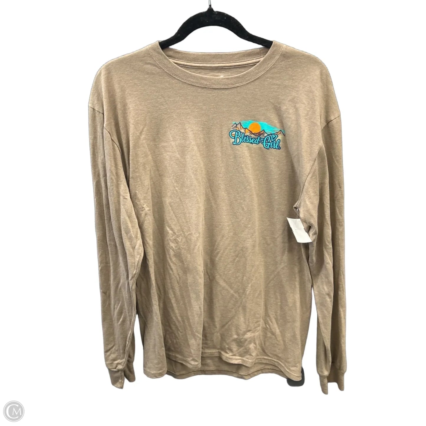 Top Long Sleeve By Clothes Mentor In Brown, Size: M