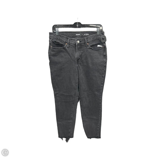 Jeans Straight By Old Navy In Black Denim, Size: 10
