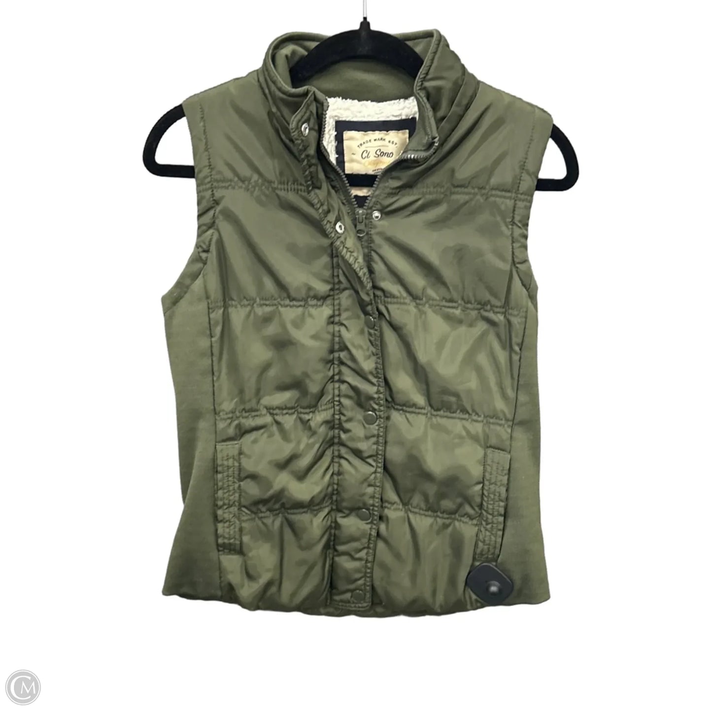 Vest Puffer & Quilted By Ci Sono In Green, Size: M