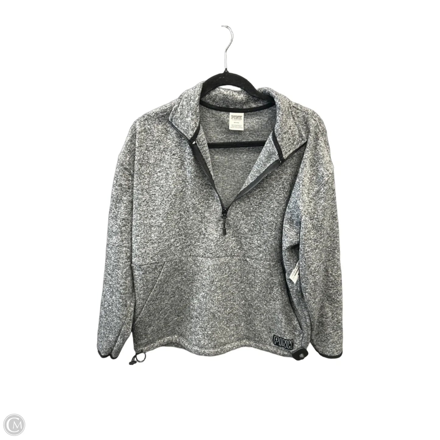 Sweatshirt Collar By Pink In Grey, Size: M