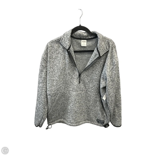 Sweatshirt Collar By Pink In Grey, Size: M