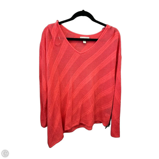 Top Long Sleeve By Dana Buchman In Pink, Size: Xl