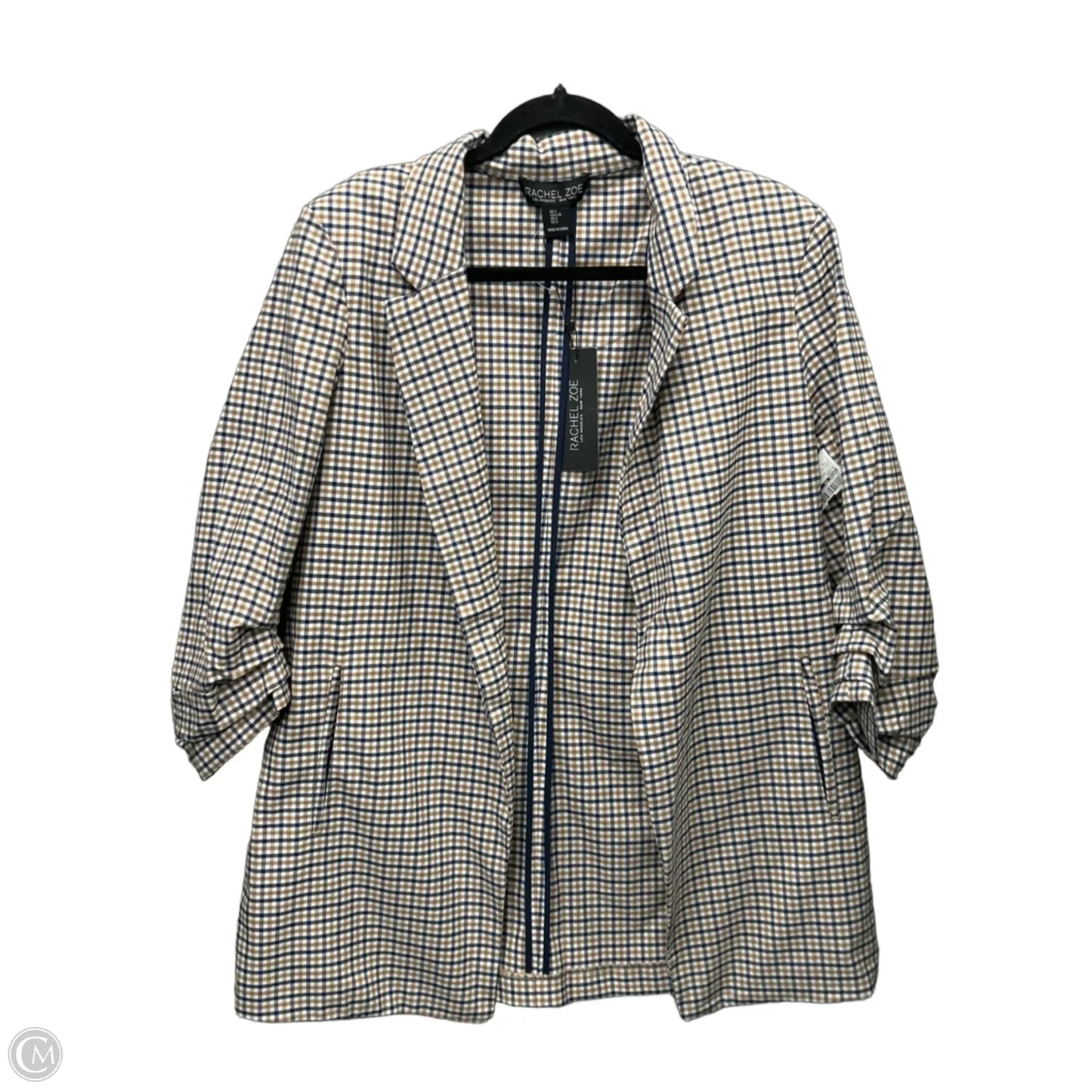 Blazer By Rachel Zoe In Plaid Pattern, Size: L